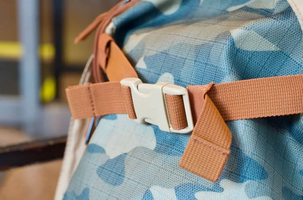 Nylon strap of a backpack