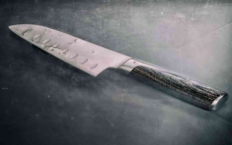 a knife 