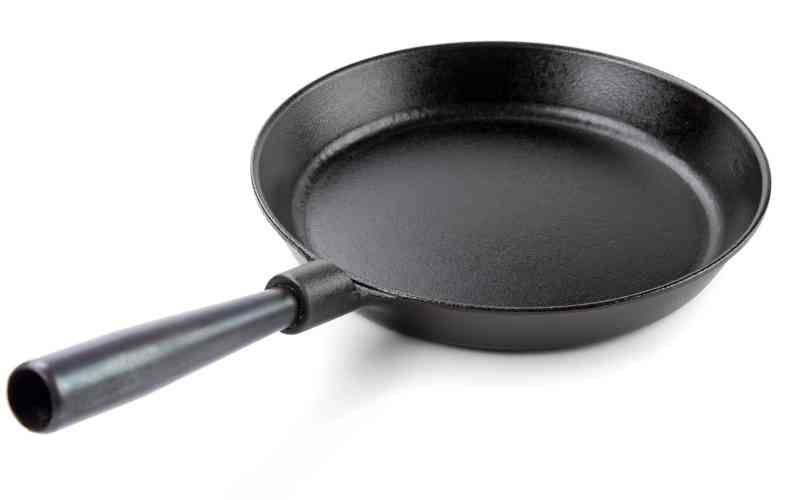 black residue in cast iron skillet