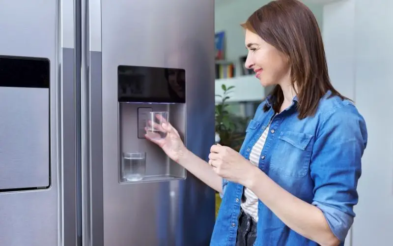 refrigerator dispensing warm water