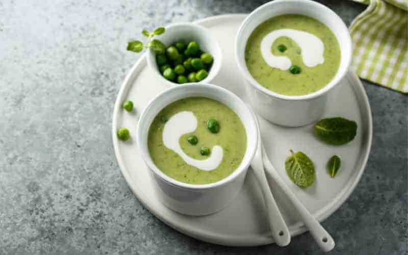fresh pea and mint soup
