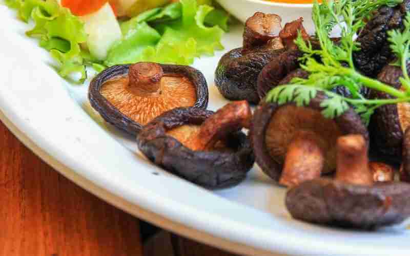 roasted mushrooms and veggies