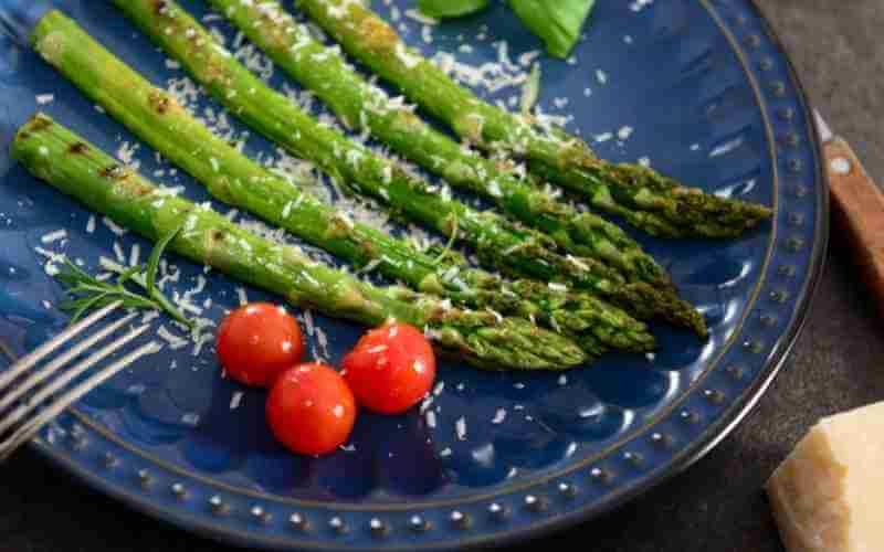  balsamic parmesan roasted asparagus and tomatoes