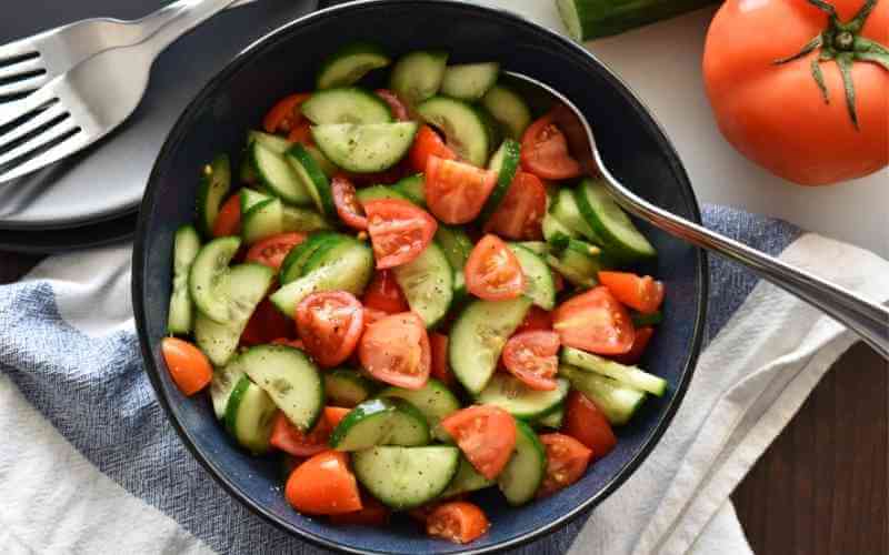 tomato and cucumber salad