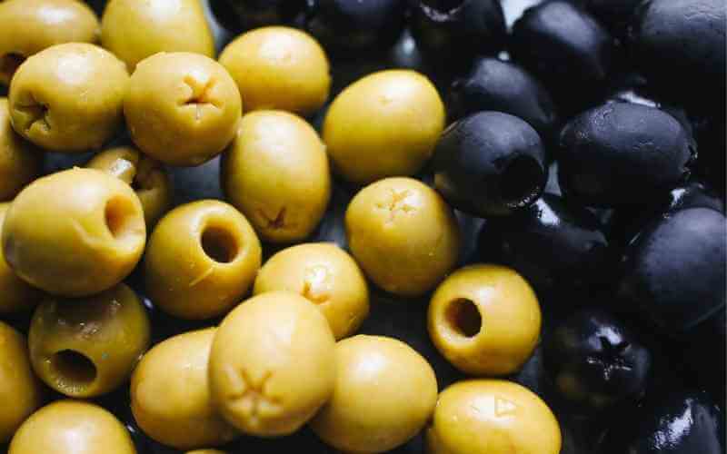 close up shot of olives